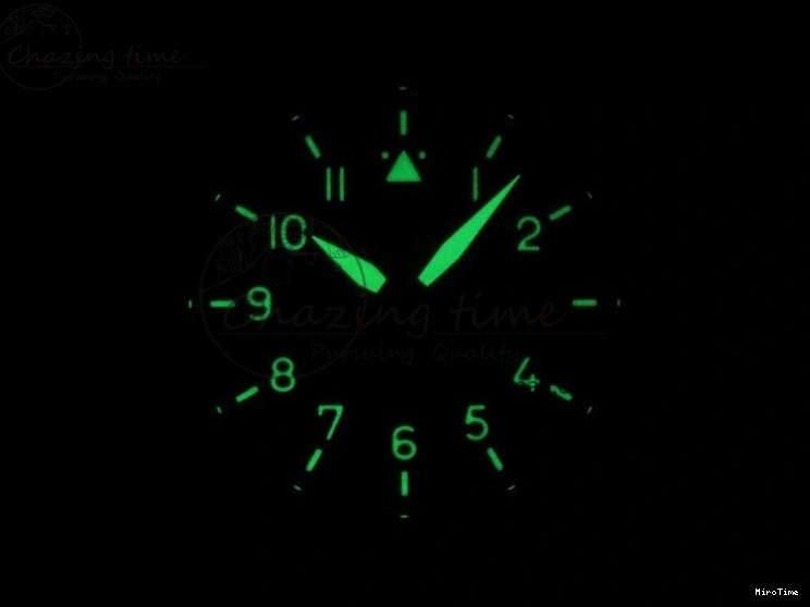 MIROTIME 0504 SmartChoice Mark XVIII IW327006 Titanium M+F 1:1 Best Edition Black Dial on Brown Leather Strap A 7145